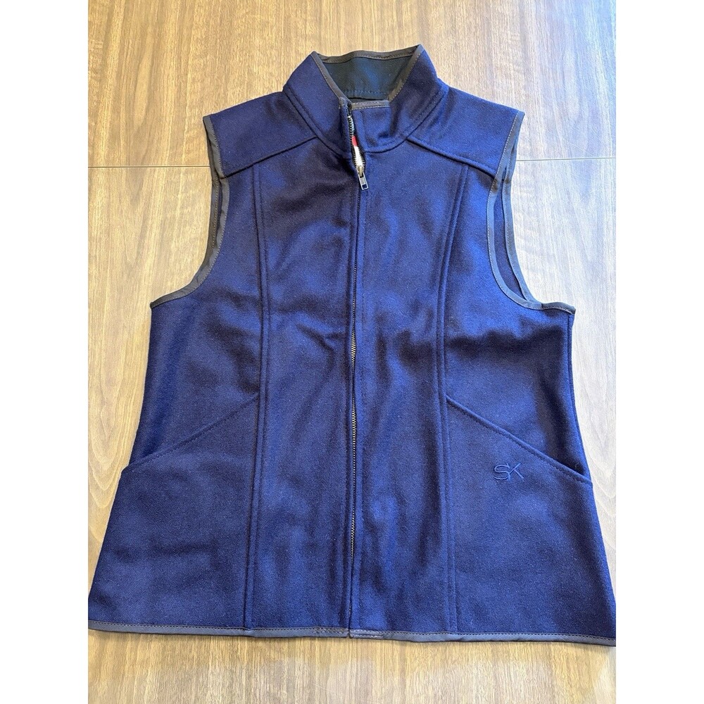 Stormy Kromer Ida Vest Wool Blend Eggplant Purple Women's M Full Zip USA NWT